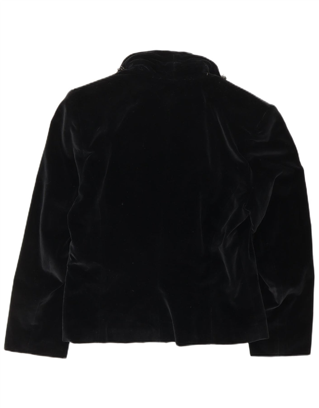 VINTAGE Zweireihiger Blazer aus Samt für Damen IT 44 Mittelschwarz