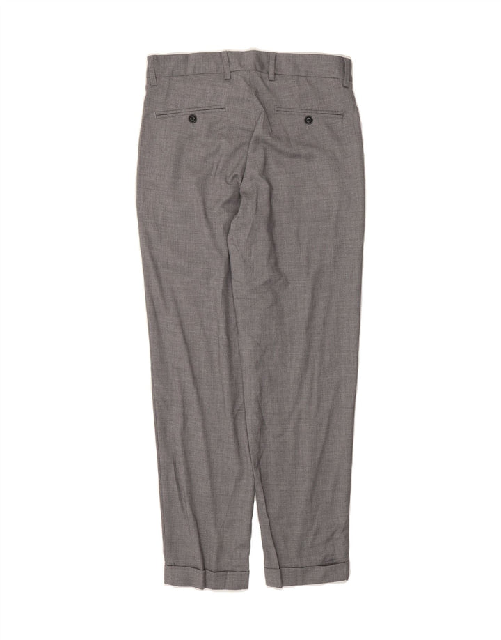 JACK & JONES Mens Pegged Suit Trousers W29 L29 Grey Polyester Vintage Jack & Jones and Second-Hand Jack & Jones from Messina Hembry 