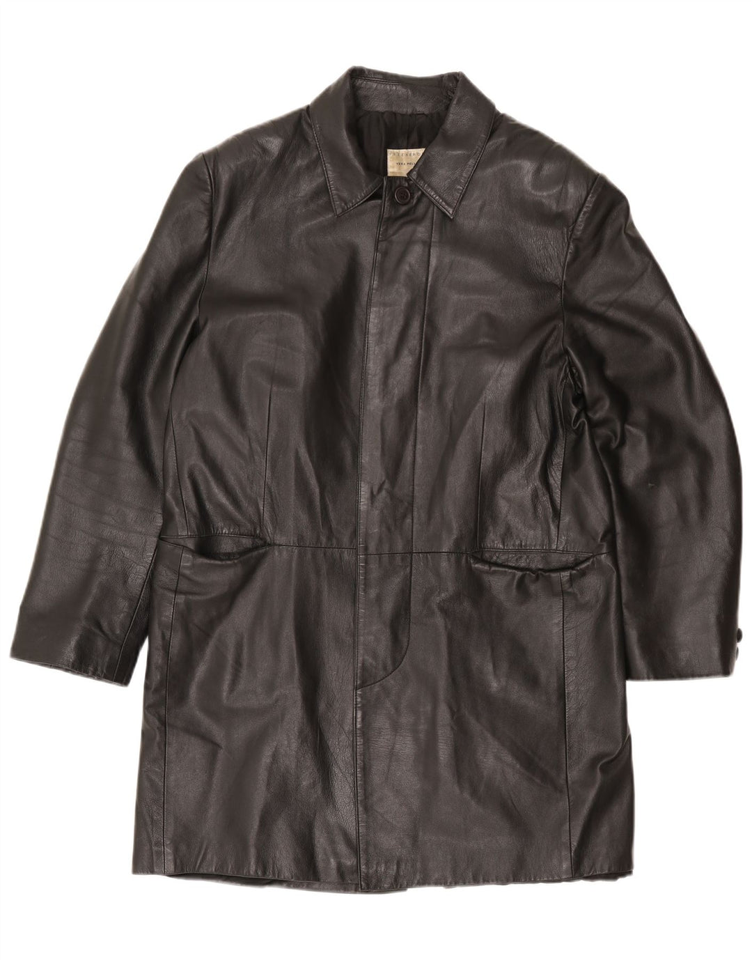 Conbipel Herren Free Heron Ledermantel IT 48 Mittelschwarzes Leder