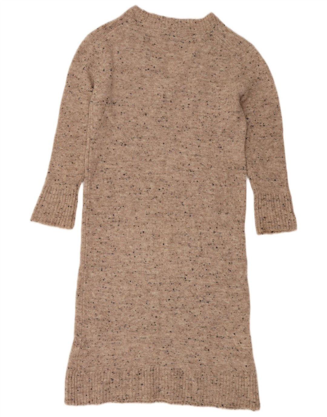 Massimo Dutti Langarm-Pulloverkleid für Damen, Gr. 10, Größe S, Grau meliert