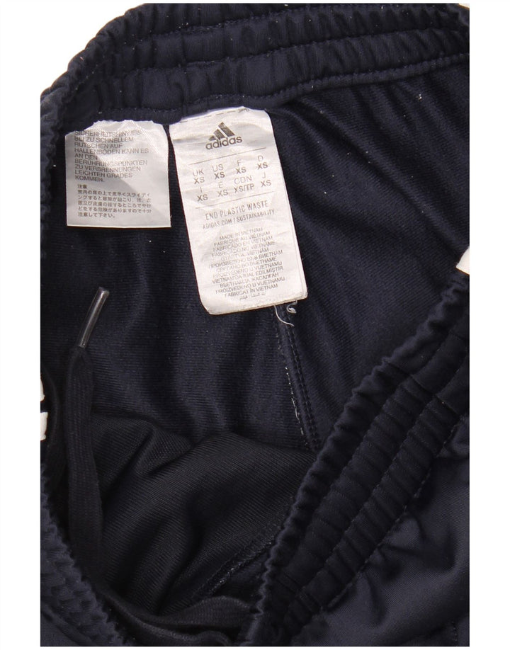Adidas Womens Tracksuit Trousers Joggers XS Navy Blue Polyester