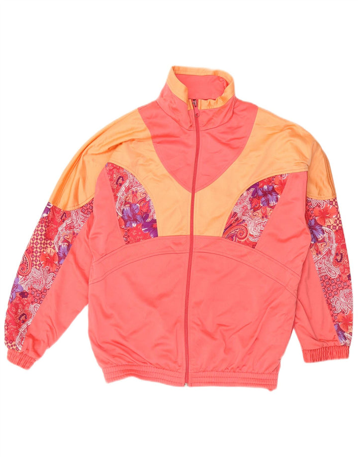 Lotto Damen-Trainingsanzug-Top-Jacke, UK 16, Größe L, Rosa, Farbblock