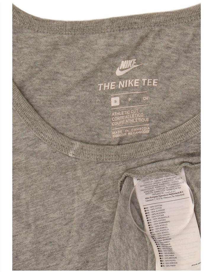 NIKE Herren-Weste mit sportlichem Schnitt, klein, grau gefleckte Baumwolle