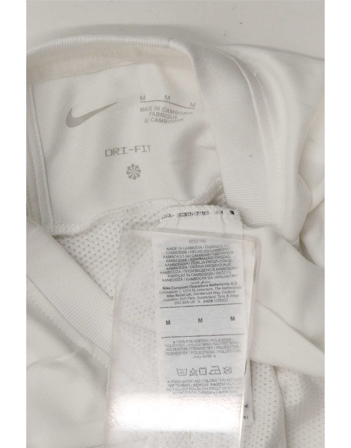 Nike Herren Dri Fit T-Shirt-Oberteil Mittelweißes Colourblock-Polyester