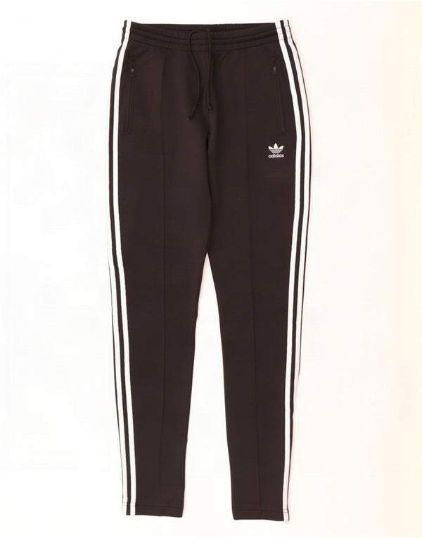 Adidas Damen Trainingshose UK 8 Small Schwarz Baumwolle