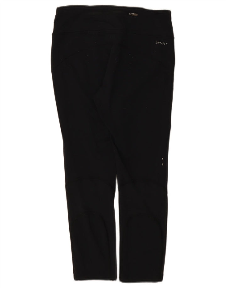 Nike Damen Dri Fit Capri-Leggings UK 8 Small Schwarz Nylon