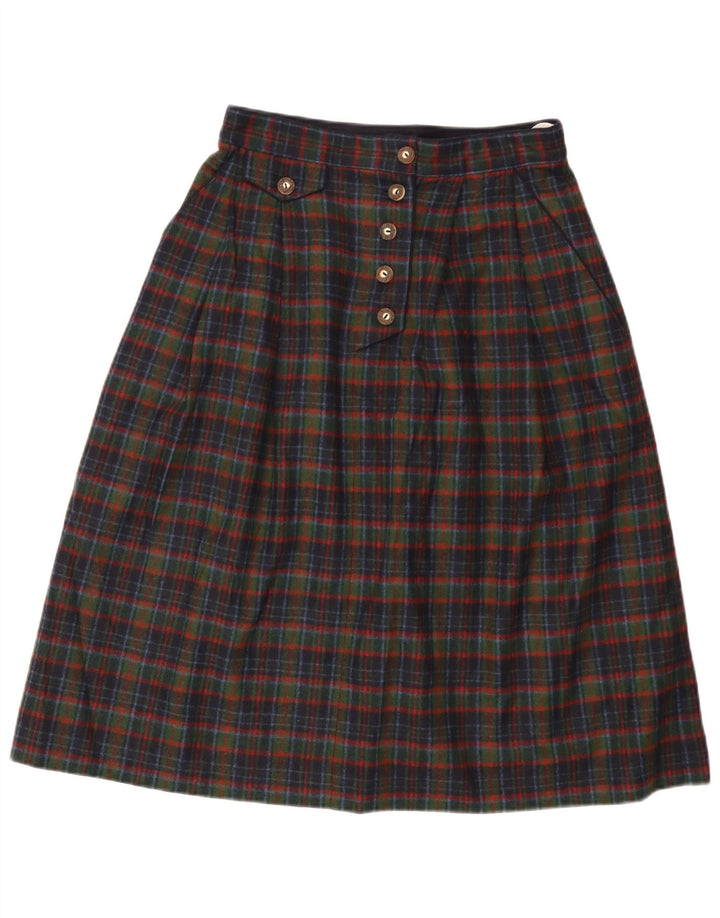 Bavaria Damen Loden A-Linie Rock EU 40 Medium W28 Mehrfarbig kariert
