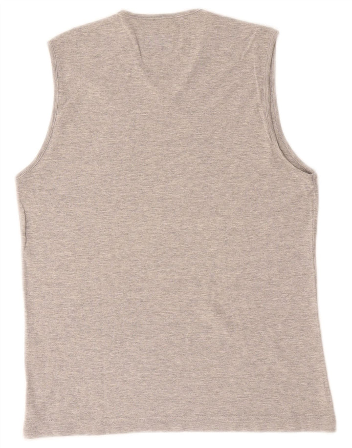 Rifle Damen Weste Top UK 14 Mittelgrau gefleckte Baumwolle