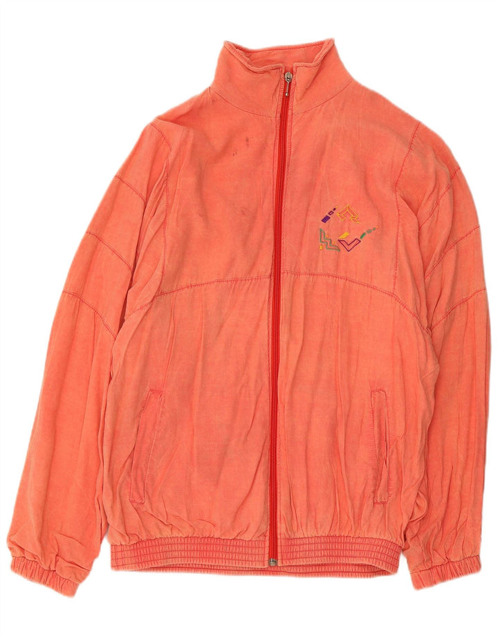 Vintage Herren-Trainingsanzug, IT 48, Mittelorange, Polyester