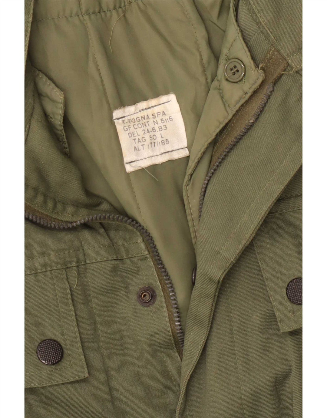 Vintage Herren Parka Jacke IT 50 Large Khaki