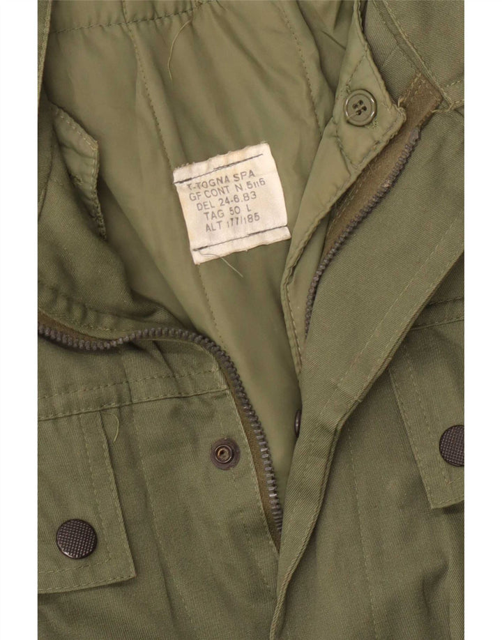 Vintage Herren Parka Jacke IT 50 Large Khaki