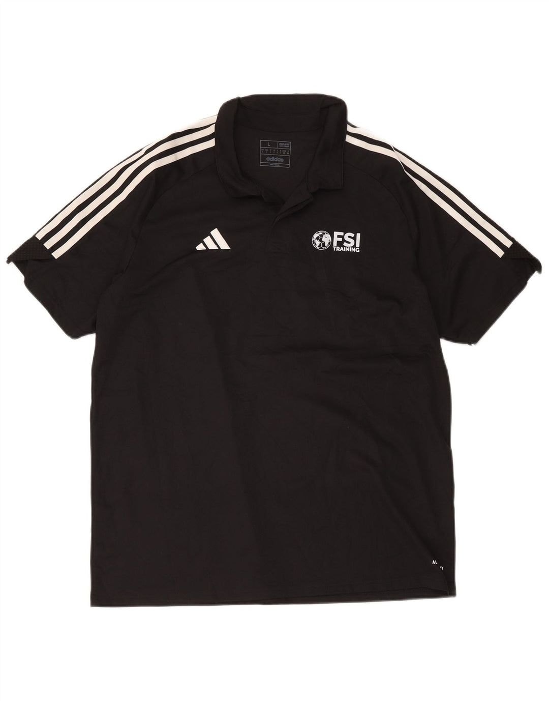 Adidas Herren Aeroready Graphic Regular Fit Poloshirt Großes schwarzes Polyester