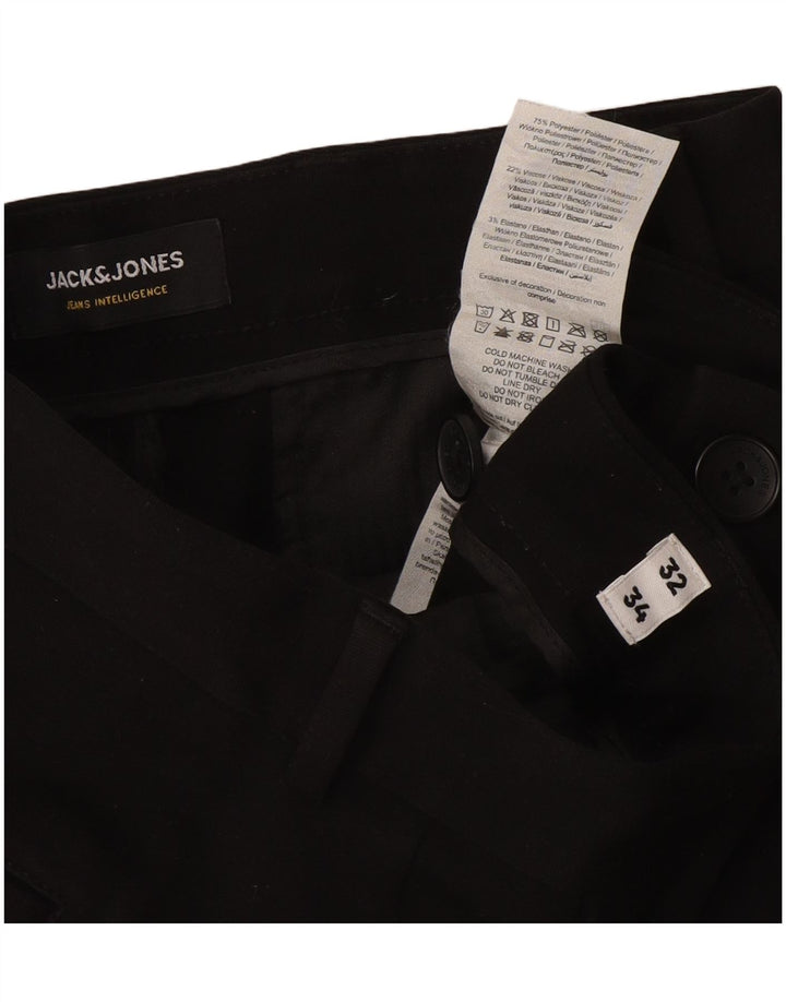 Jack & Jones Damen Marco Slim Chinohose W32 L34 Schwarz Polyester