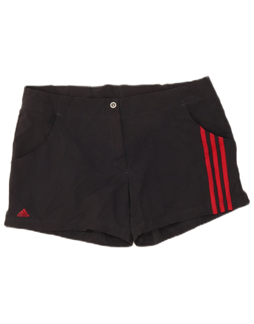 Adidas Damen Climalite Casual Shorts UK 12 Medium W34 Grau Polyester