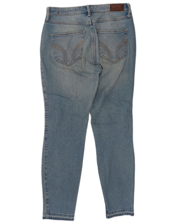 Hollister Damen High Rise Crop Skinny Jeans US 5 Small W27 L26 Blaue Baumwolle