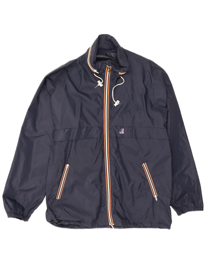 K-Way Herren-Regenjacke UK 40 Large Marineblau Polyester