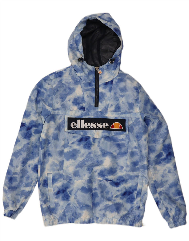 Ellesse Herren Kapuzenpullover Regenjacke UK 36 Small Blue Tie Dye Polyester