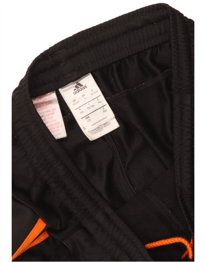 Adidas Jungen-Trainingshose, Jogginghose, 13–14 Jahre, schwarzes Polyester