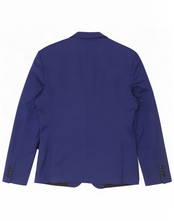 Zara Herren 2-Knopf-Blazerjacke EU 52 Large Blau