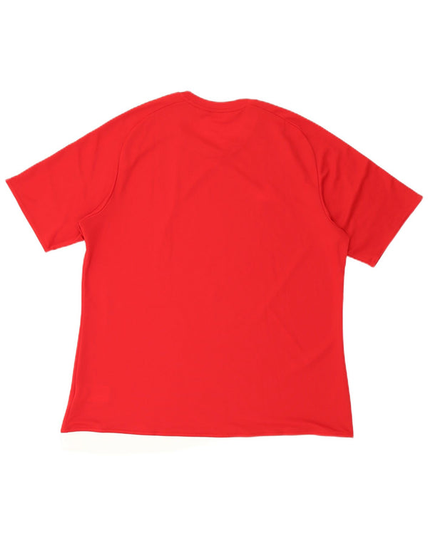Adidas Mens Climalite T-Shirt Top XL Red Polyester