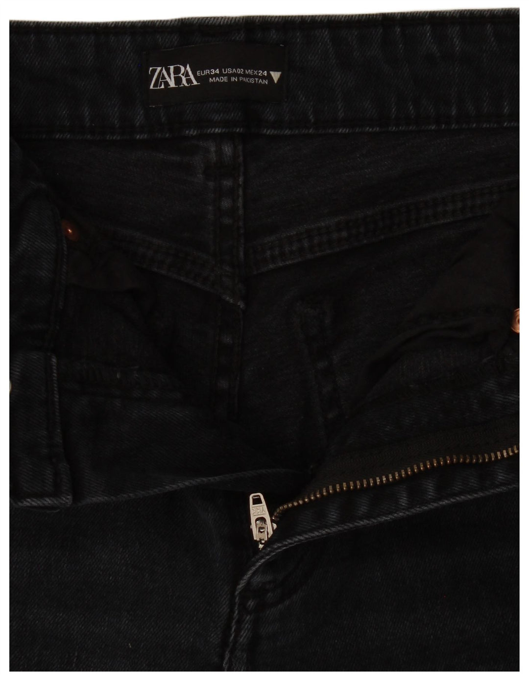Zara Damen Bootcut Jeans EU 34 2XS W24 L25 Marineblau