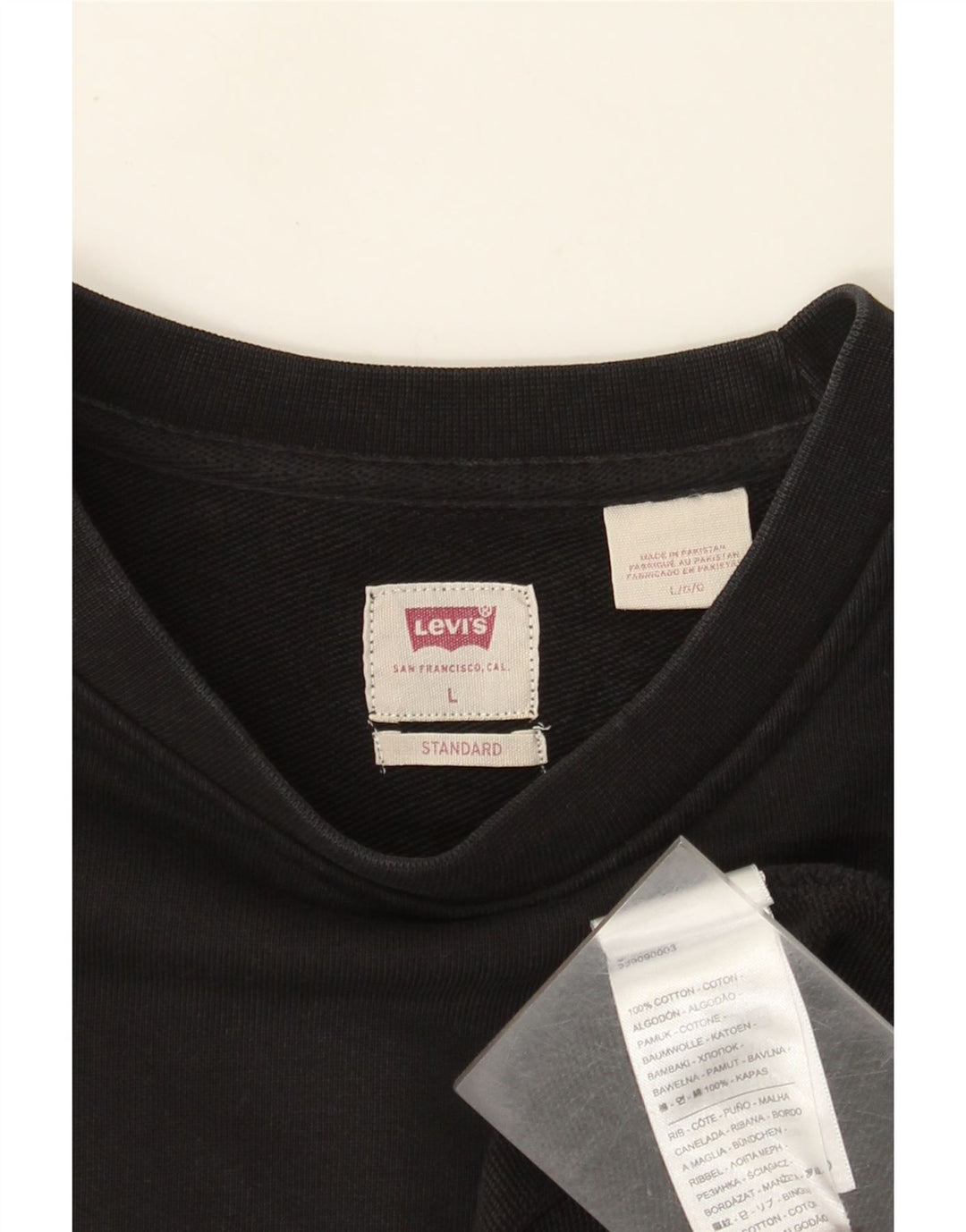 Levi's Herren Standard Sweatshirt Pullover Large Schwarz Baumwolle