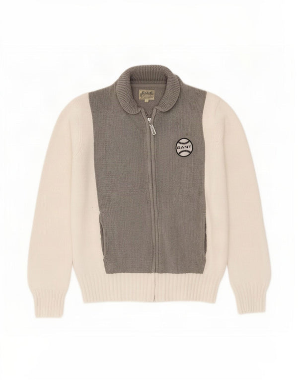 Gant Mens By Michael Bastian Graphic Cardigan Sweater XL Grey Colourblock