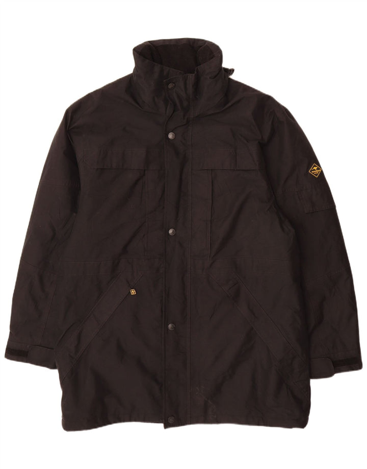 Roadsign Herren-Windbreaker-Mantel, UK 46 3XL, schwarzes Polyester