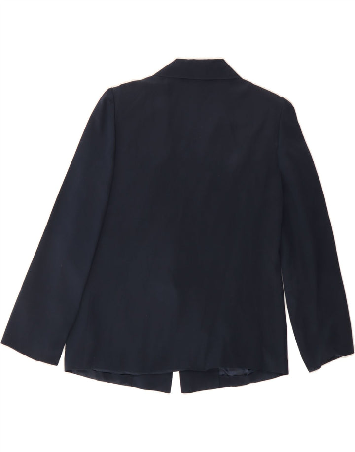 LOUIS FERAUD Womens 1 Button Blazer Jacket IT 46 Large Navy Blue Vintage Louis Feraud and Second-Hand Louis Feraud from Messina Hembry 