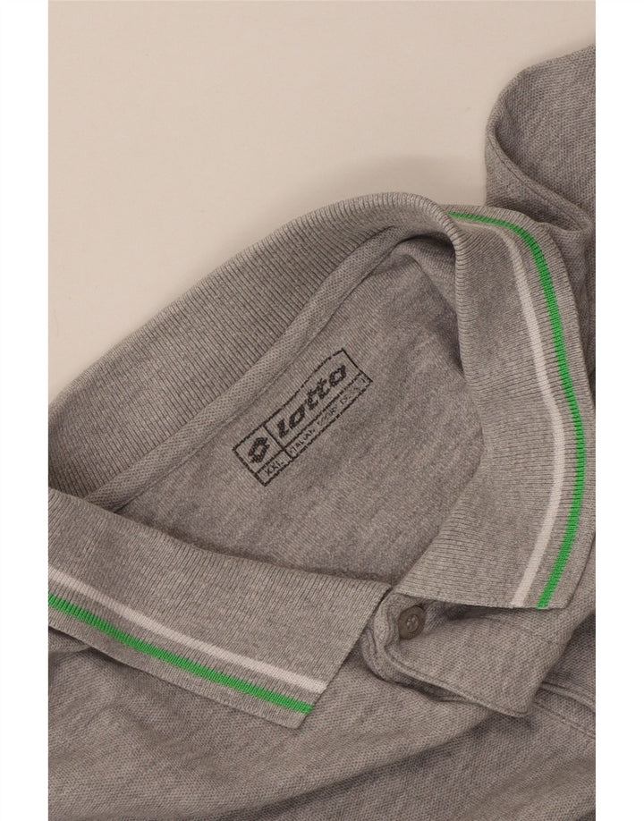 Lotto Herren Poloshirt 2XL Grau Baumwolle