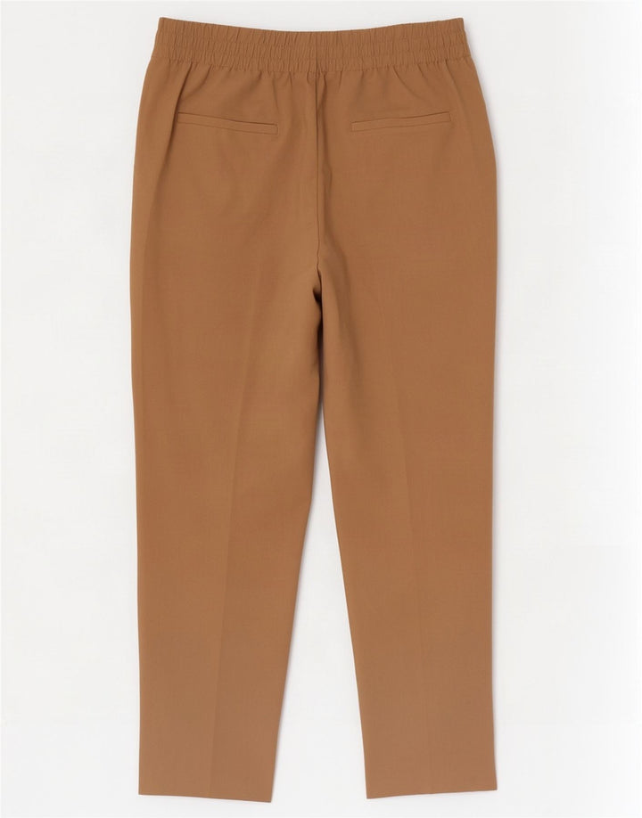 Schmale, verkürzte Damenhose von Zara, Größe L, W33, L24, Beige, Polyester