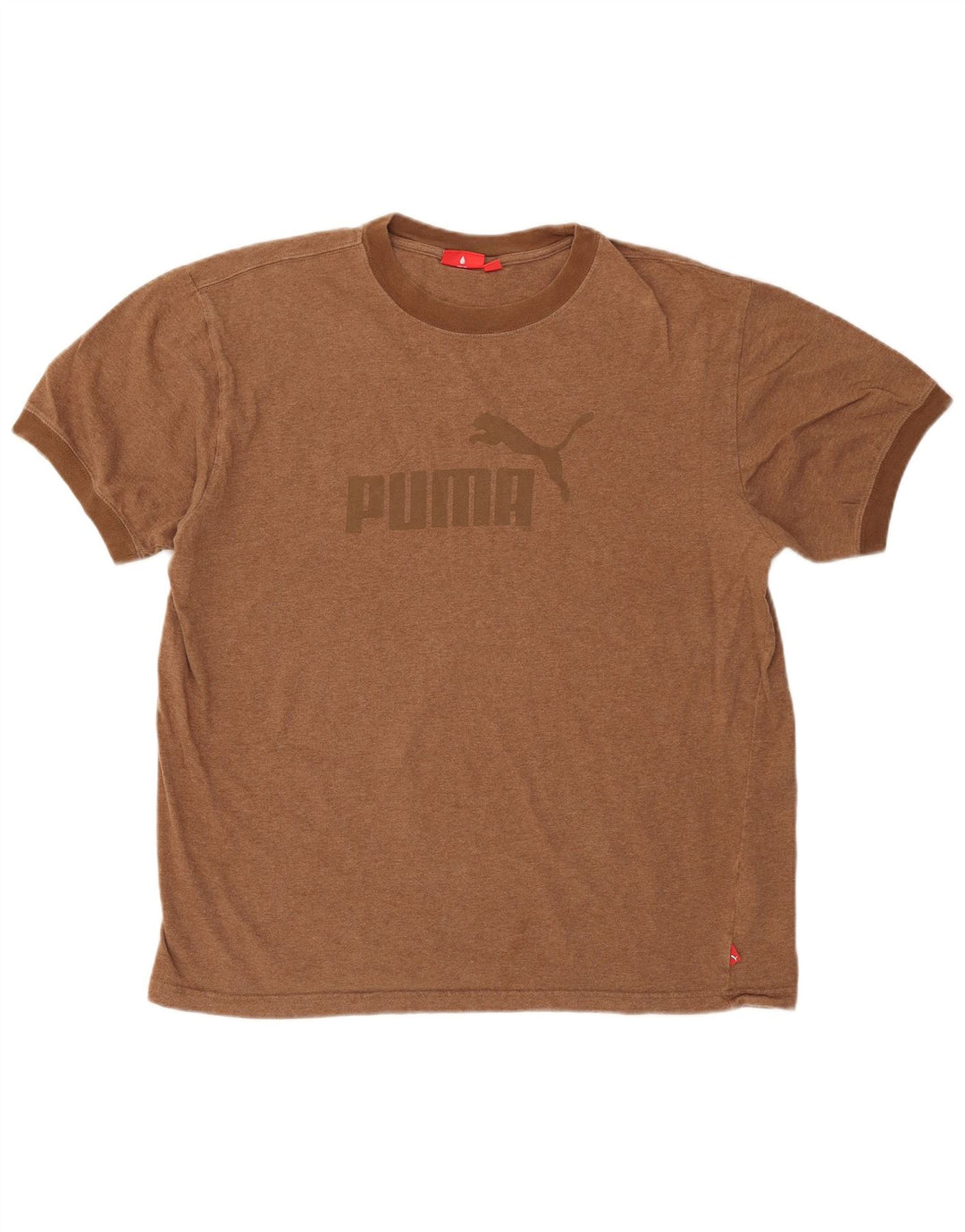 Puma Herren-T-Shirt mit normaler Passform, Grafik, groß, braun, Baumwolle