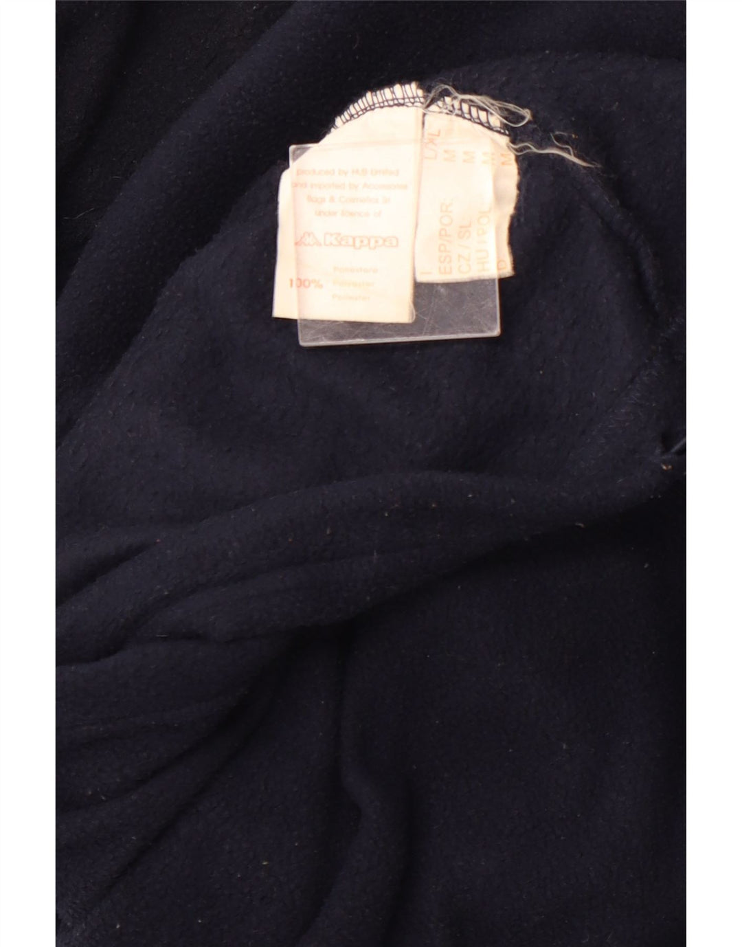 KAPPA Herren-Fleecepullover mit Reißverschluss am Hals, mittelmarineblaues Polyester