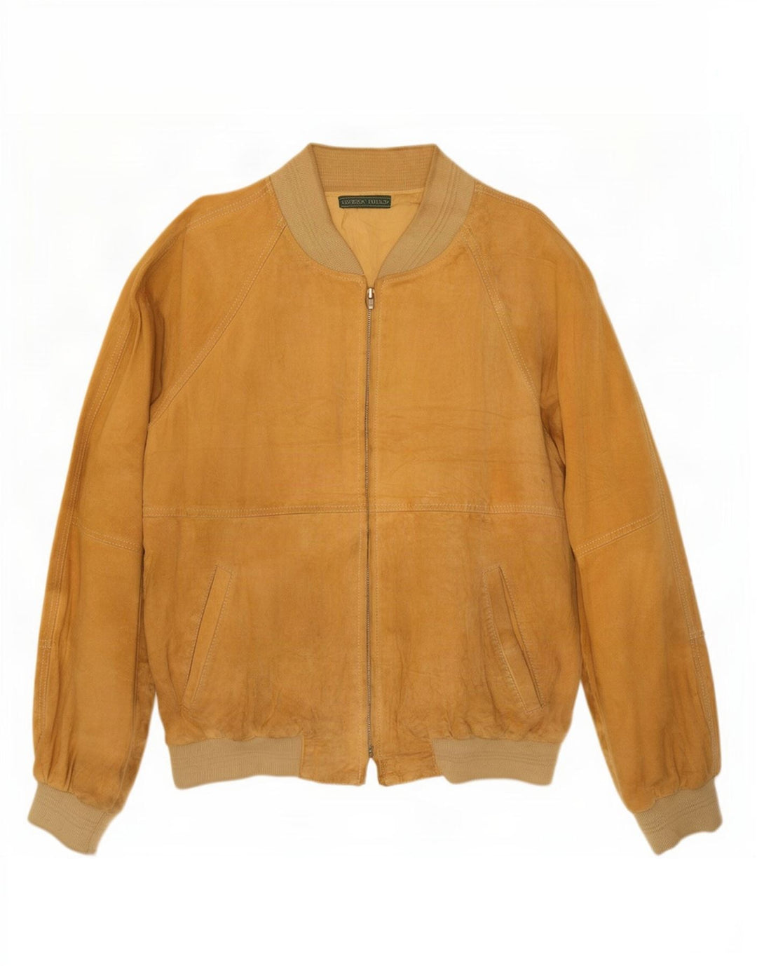 Vintage Herren Wildleder Bomberjacke IT 50 Large Beige