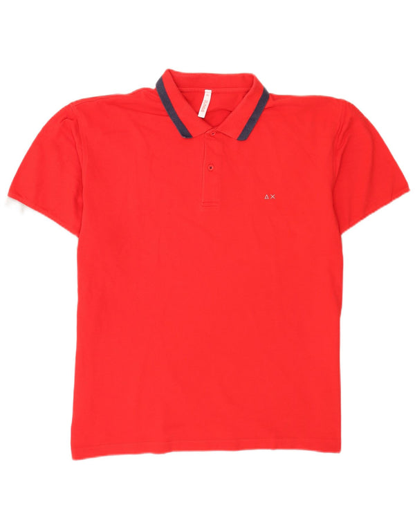 Sun68 Herren Poloshirt 3XL Rot Baumwolle