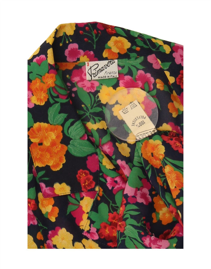PRIMAVERA FIRENZE Womens Crop Shirt Blouse UK 14 Large Multicoloured