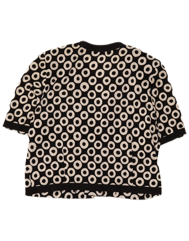Vintage Damen 2-teiliges Set UK 16 Large Schwarz Geometrisch