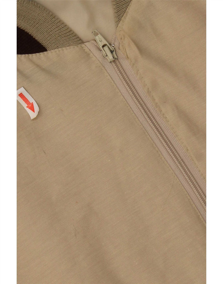 Vintage Herren Bomberjacke UK 42 XL Beige Colourblock Polyester