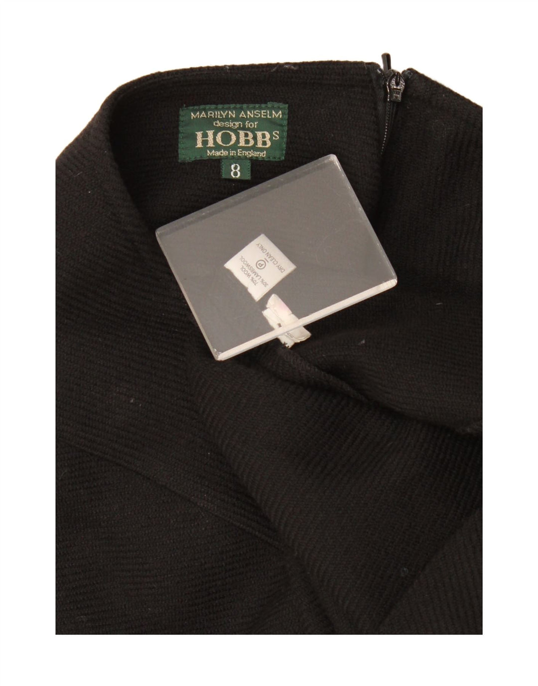 Hobbs Damen Maxirock UK 8 Small W30 Schwarze Wolle