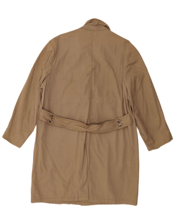 Vintage Herrenmantel UK 40 Große Beige Baumwolle