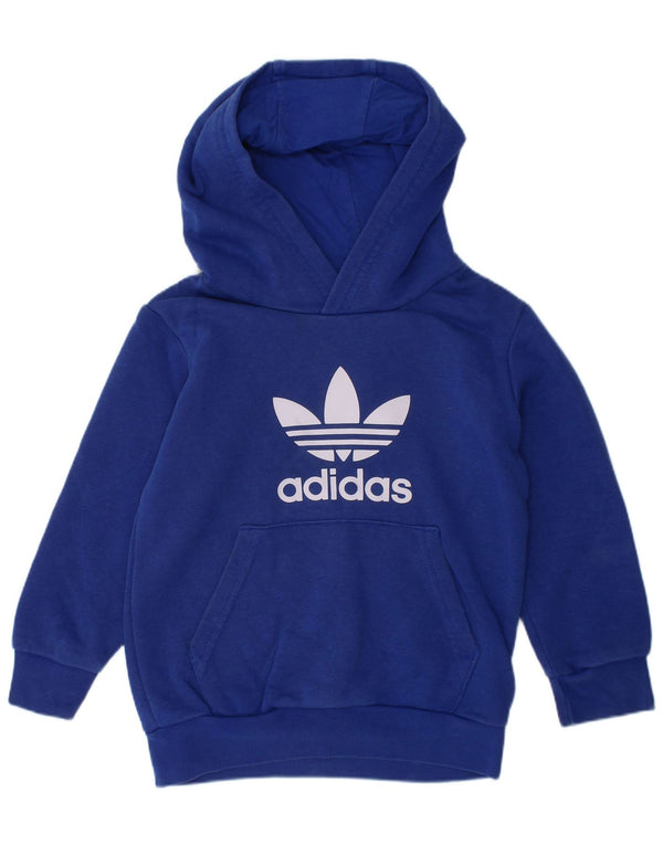 Adidas Jungen Graphic Hoodie Pullover 3-4 Jahre Blaue Baumwolle
