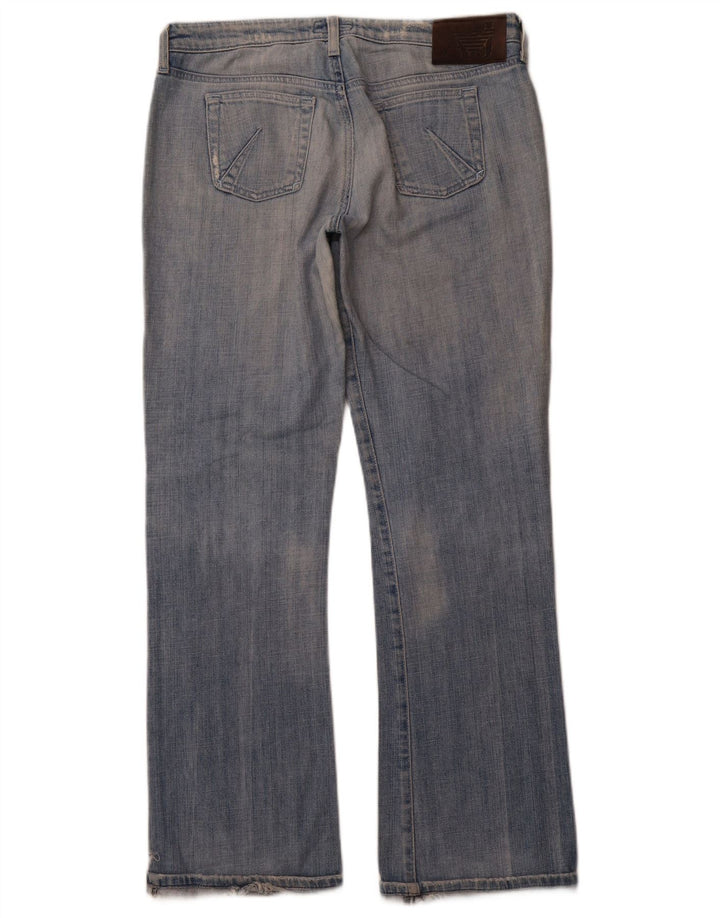 ARMANI Damen Bootcut Jeans W30 L31 Blaue Baumwolle