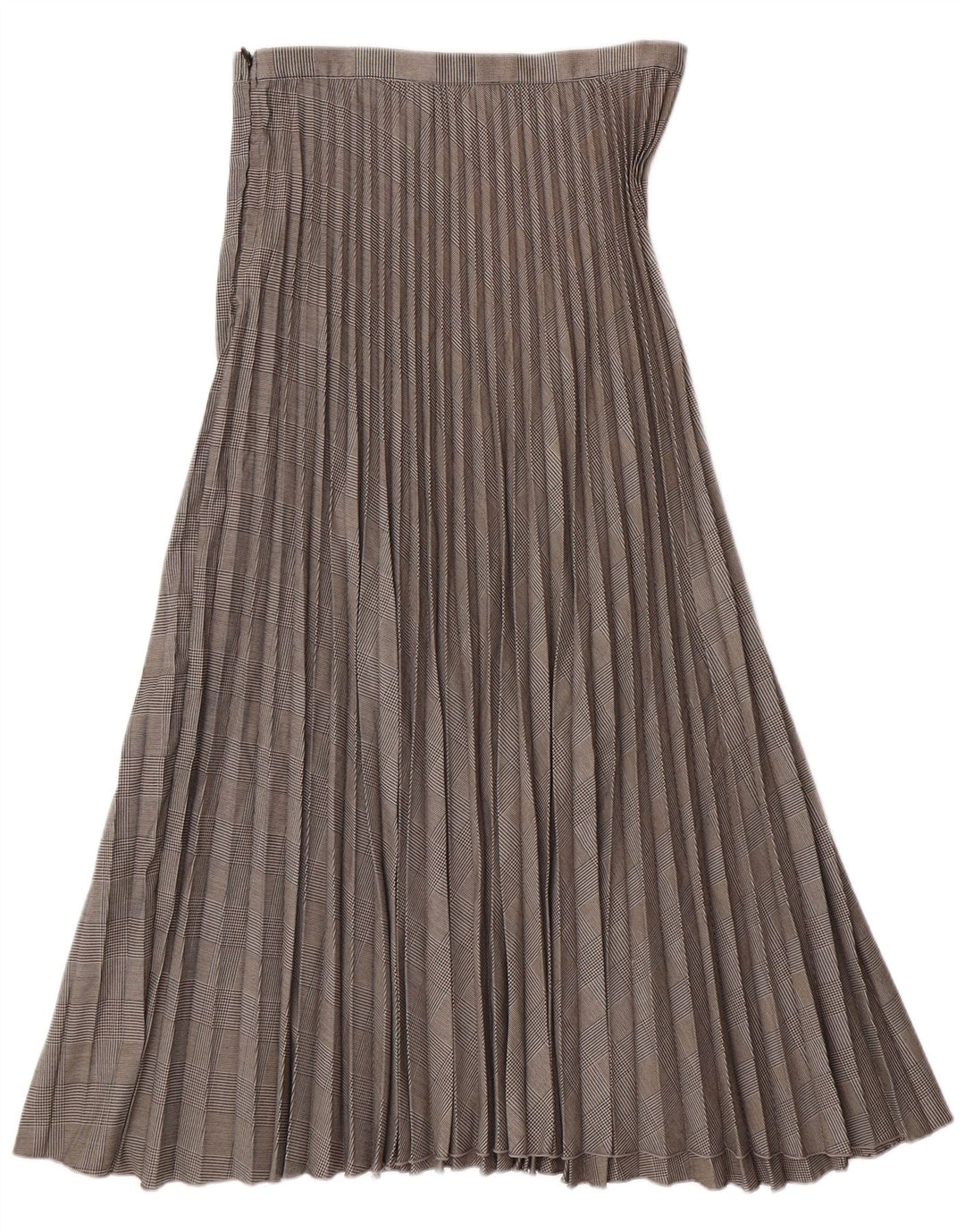 H&M Damen Messerfaltenrock EU 38 Mittel W28 Graues Hahnentritt-Polyester