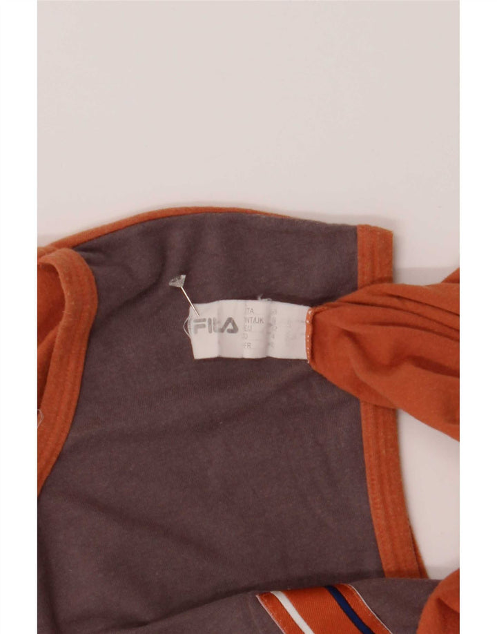 Fila Herren-Trägershirt, klein, braun, Colourblock-Baumwolle
