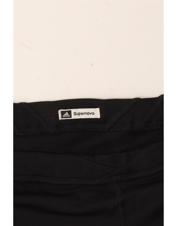ADIDAS Womens Capri Tracksuit Trousers UK 10 Small  Black Vintage Adidas and Second-Hand Adidas from Messina Hembry 