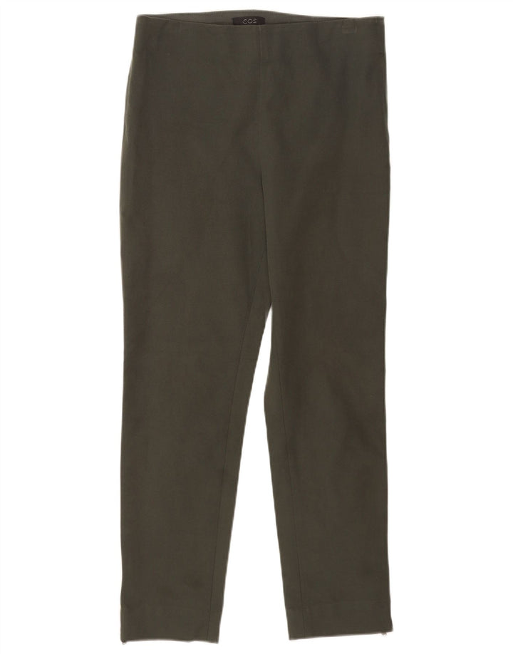 Cos Damen-Freizeithose, normal, EU 38, mittelgroß, B28, L26, grüne Baumwolle