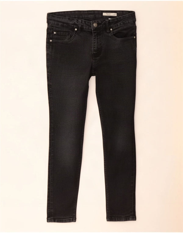 Marks & Spencer Damen The Ivy Crop Skinny Jeans UK 12 Medium W30 L24 Schwarz