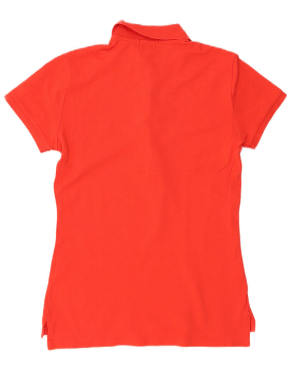 Polo Ralph Lauren Damen Slim Fit Hemd UK 10 Small Orange Baumwolle