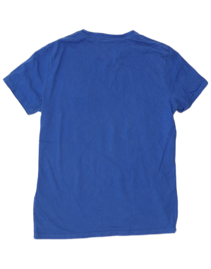 Superdry Herren-T-Shirt mit Grafik, Größe L, aus blauer Baumwolle