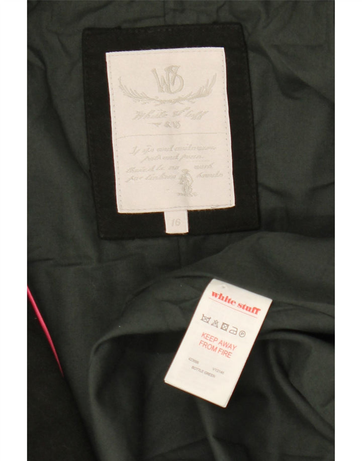 White Stuff Damenmantel UK 16 Large Khaki Baumwolle